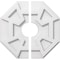 Ekena Millwork Logan Architectural Grade PVC Contemporary Ceiling Medallion, Two Piece, 12"OD x 3"ID x 4"C x 1"P CMP12LG2-03000 - alternate 1